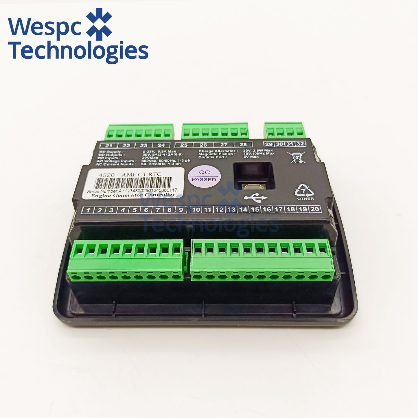 4520 Auto Mains Control Module with LCD Display Compatible with DSE Industrial Diesel Generator Genset