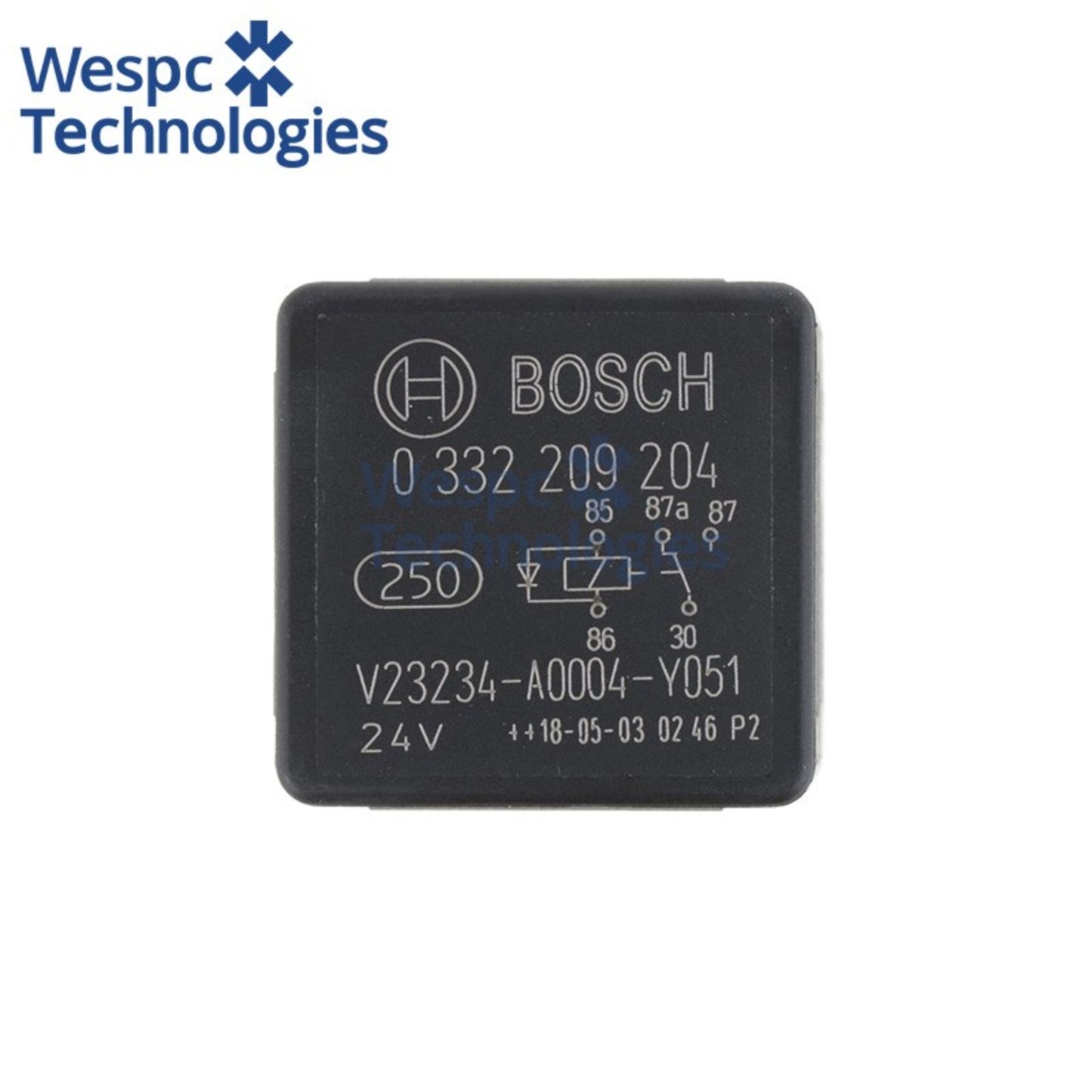 Original Bosch 0332209204 Mini Changeover Automotive Relay V23234-A0004-X051 24V DC 5 Pin 20A NO 10A NC