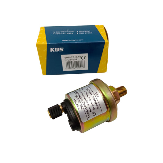 Original KUS KE21004 Oil Pressure Sensor 360-081-030-015C 0.8Bar Alarm Dual M4 Terminals 1/8-18NPT Thread Low Pressure