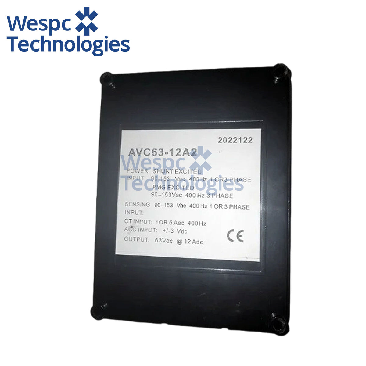 AVC63-12A2 400Hz Brushless Synchronous Generator AVR Automatic Voltage Regulator