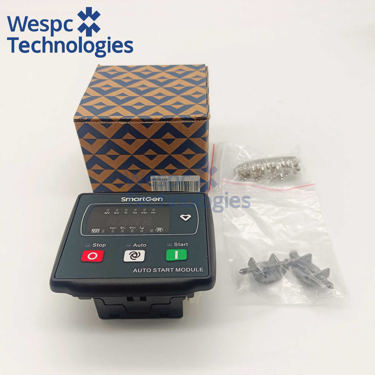 Original Smartgen MGC120 Single Phase Petrol Genset AMF Controller DC12V LED Digital Display Auto Start Stop Control Module