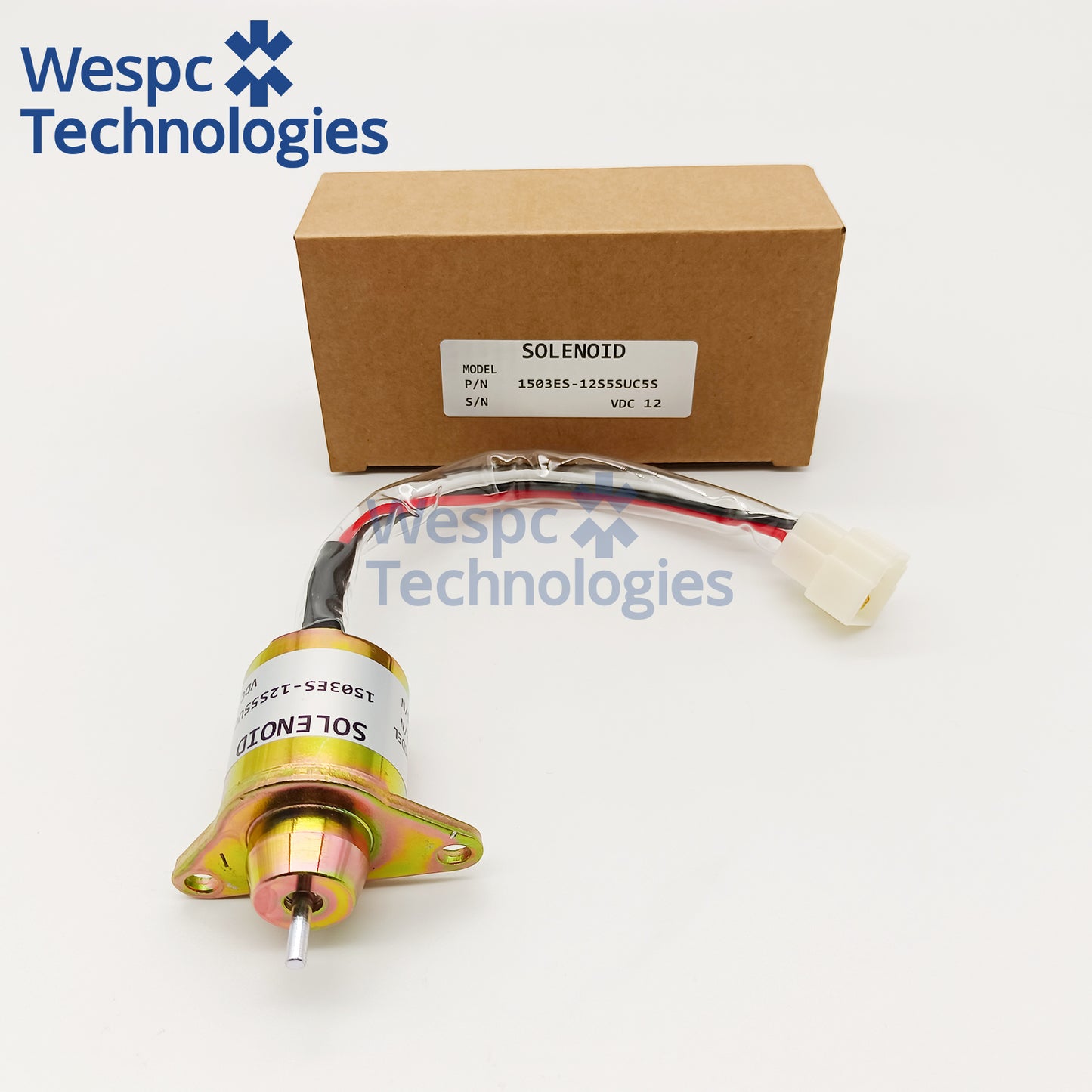 1503ES-12S5SUC5S 12V Fuel Shutoff Solenoid Valve SA-4562T 119653-77950 For Yanmar Hyundai R55-7 R60-7 Excavator Diesel Engine Stop Solenoid