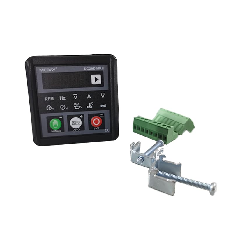 Genuine Mebay DC20D MKII Generator Controller Electronic Generator Controller Module Control Panel Fit for Engine or Generator Auto Start/Stop Protection and Alarm Indication