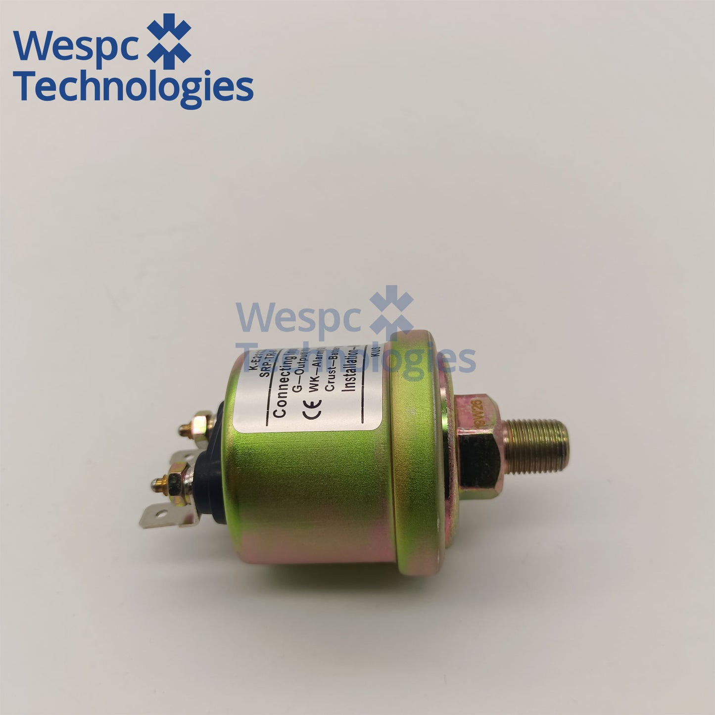Original KUS KE21120 Oil Pressure Sensor NPT 1/8 0-10 Bar Thread Dual M4 Terminal 10-184Ω 0.8Bar Low Pressure Alarm
