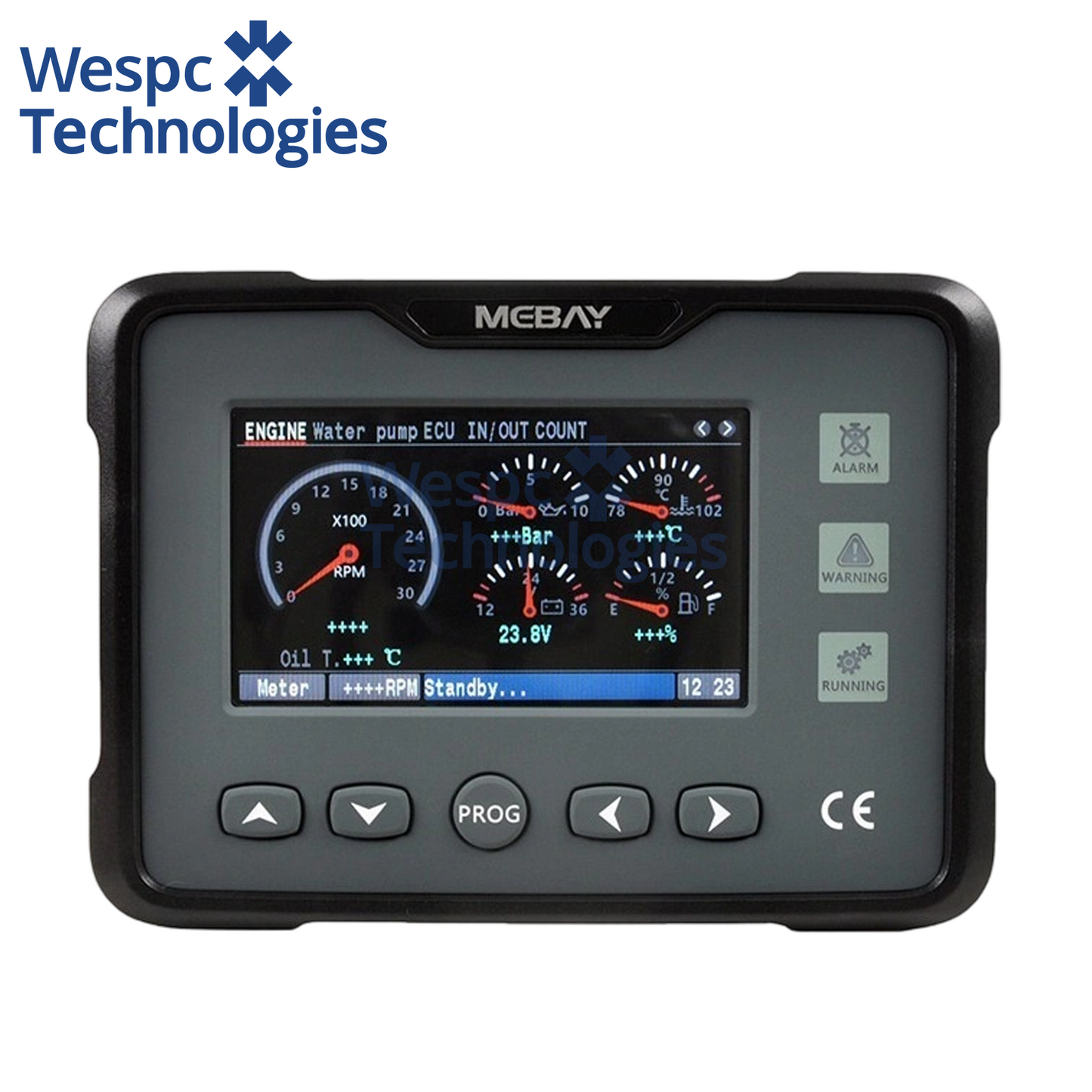 Original Mebay GM70CW 4.3 Inch Color LCD Engine Monitor CAN J1939 Genset Water Pump Diesel Engine Control Module Replacement Spare Part