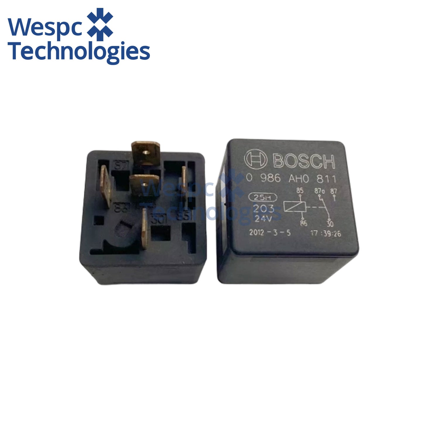 Original Bosch 0986AHO811 24VDC DC24V 24V Relay 5PIN Mini Relay 1PCS