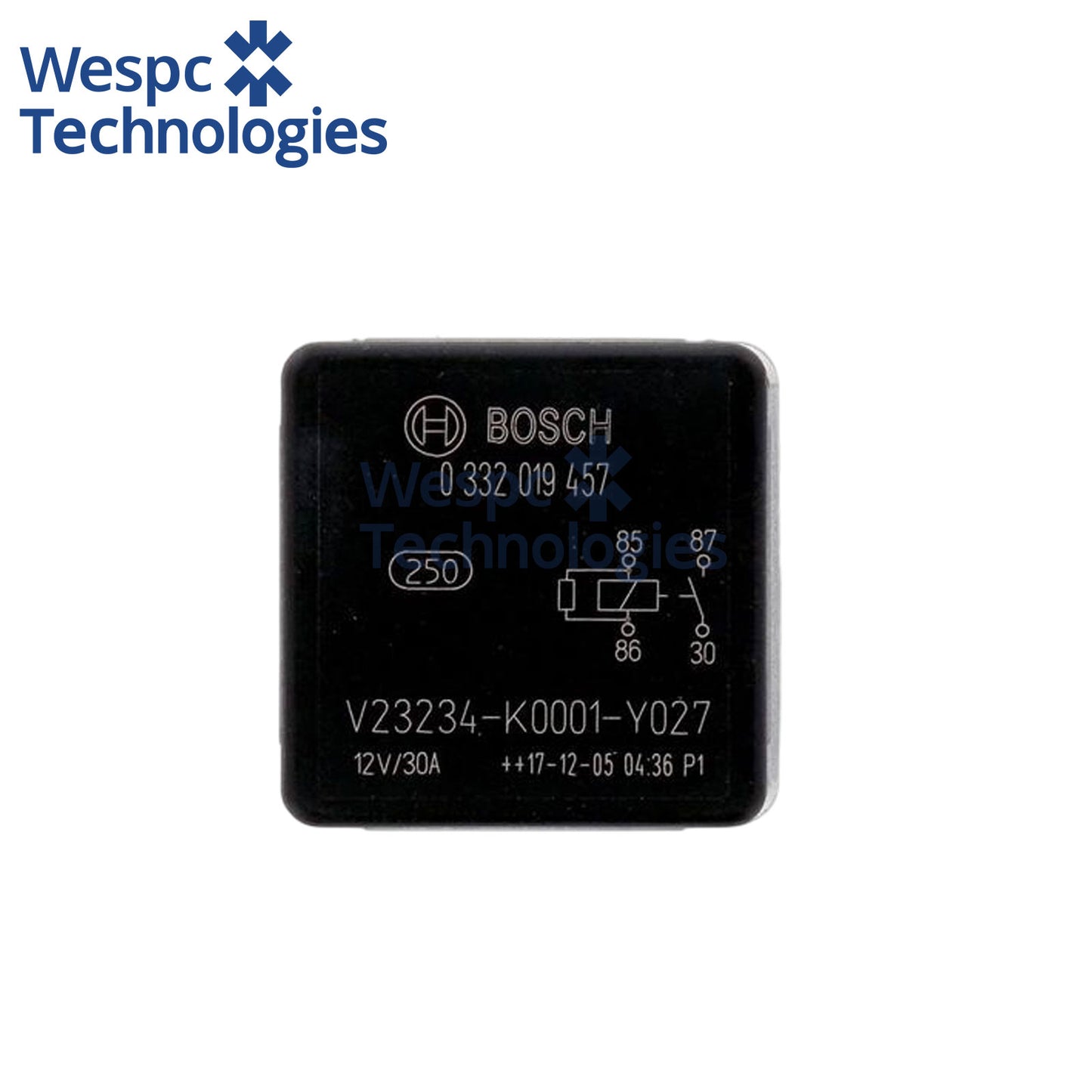 Original Bosch 0332019457 12V 30A 4-Pin Automotive Multi-Purpose Relay