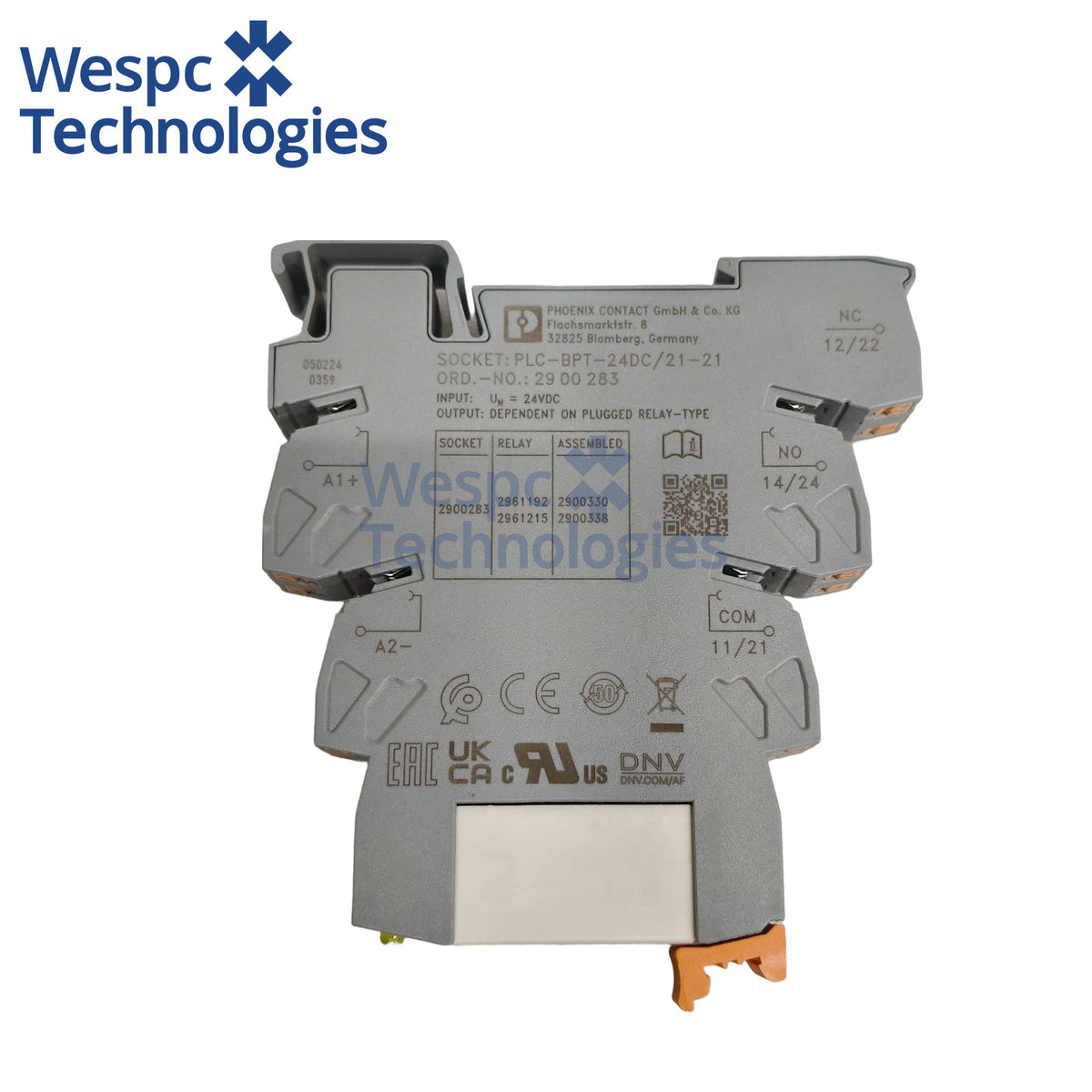 Original Phoenix Contact 2961192 2900283 Relay Socket Kit 24VDC 8A DPDT Miniature Relay