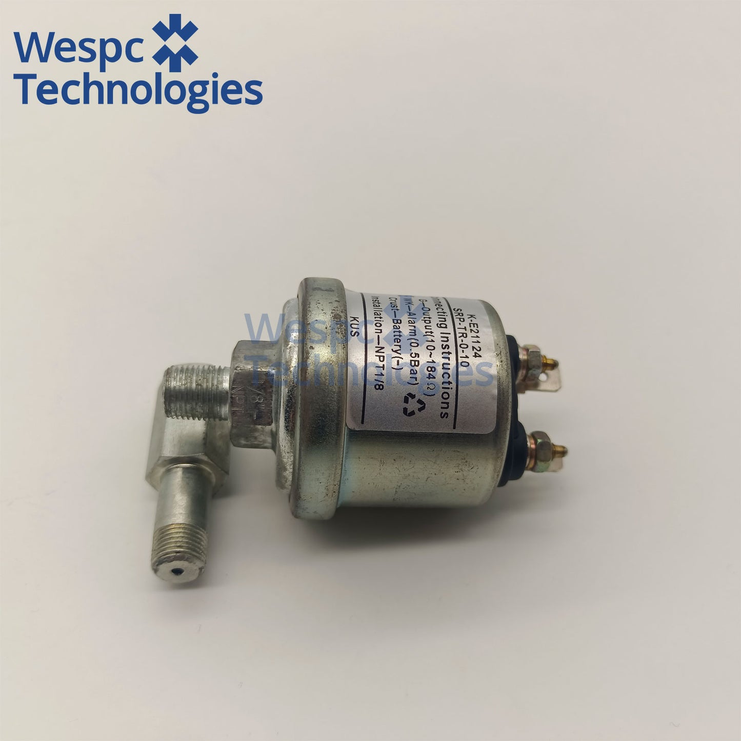 Original KUS KE21124 Oil Pressure Sensor Engine Mechanical 0-10 Bar NPT 1/8 M14×1.5 Metric Thread Dual M4 Terminal 10-184Ω