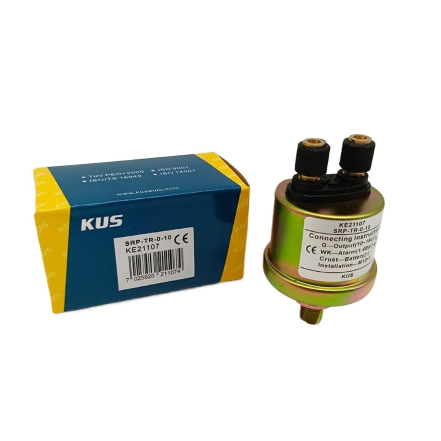 Original Kus KE21107 Kus Oil Pressure Sensor Switch M10×1(0-10bar) Alarm System 1.4 Bar Generator Parts K-E21107