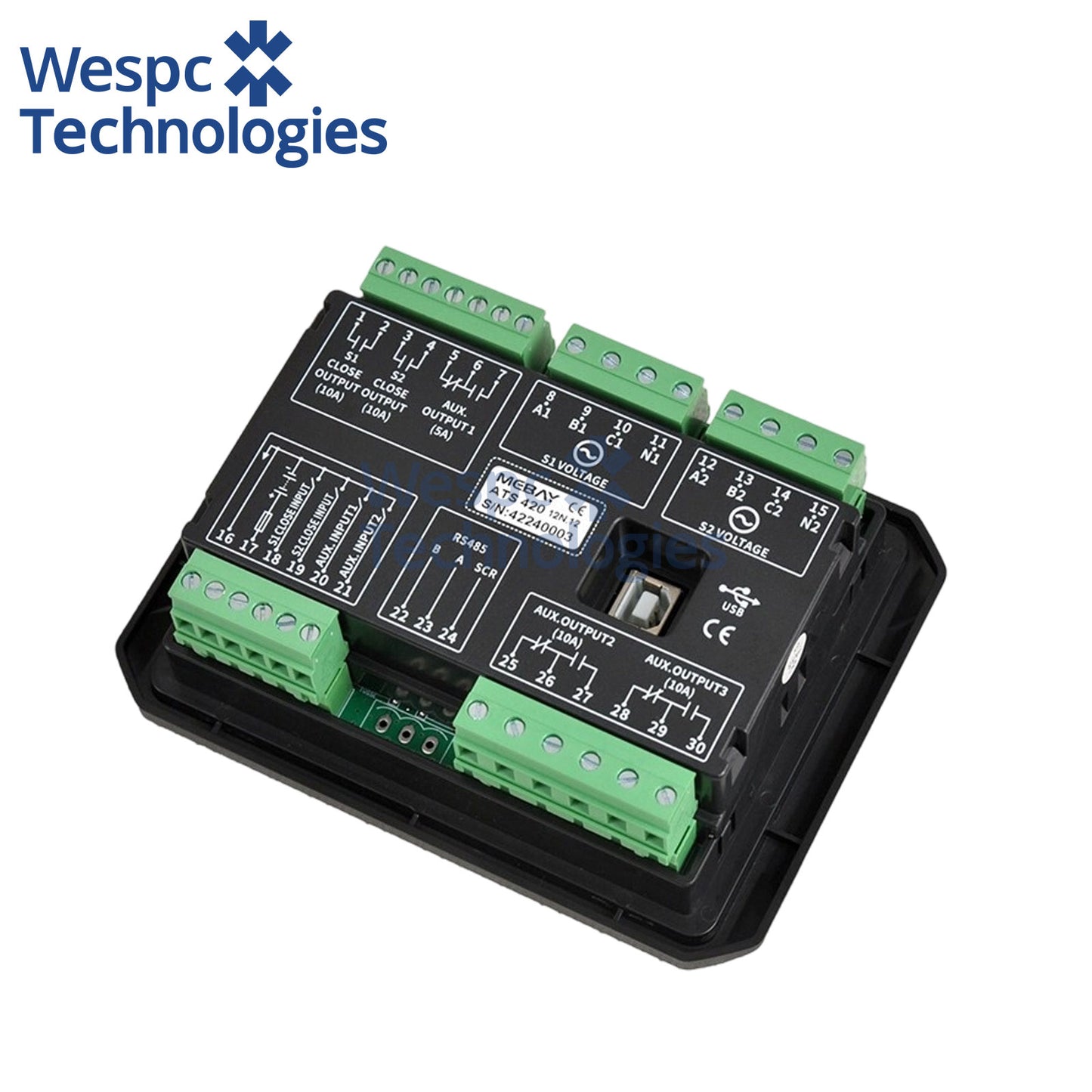 Original ATS420R Mebay Generator ATS Controller Dual Power Switch Control Module