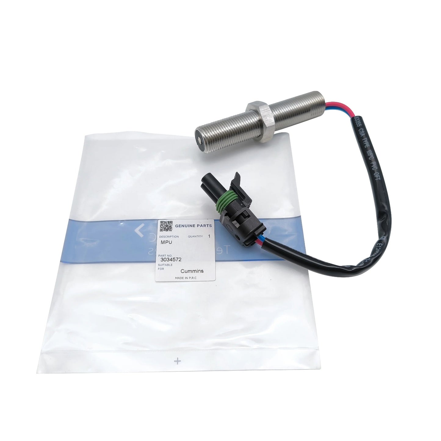 3034572 Magnetic Pickup MPU RPM Generator Speed Sensor WESPC Fits Cummins K38 G38 QSK38 KTA38GC K106
