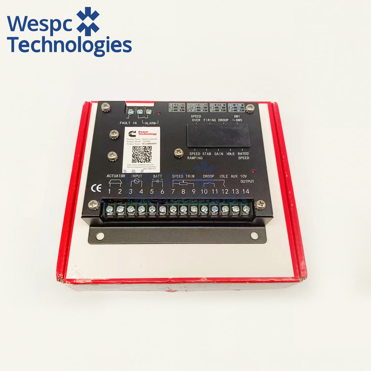 New Original S6700H Generator Electronic Speed Controller Panel Cummins S-6700H