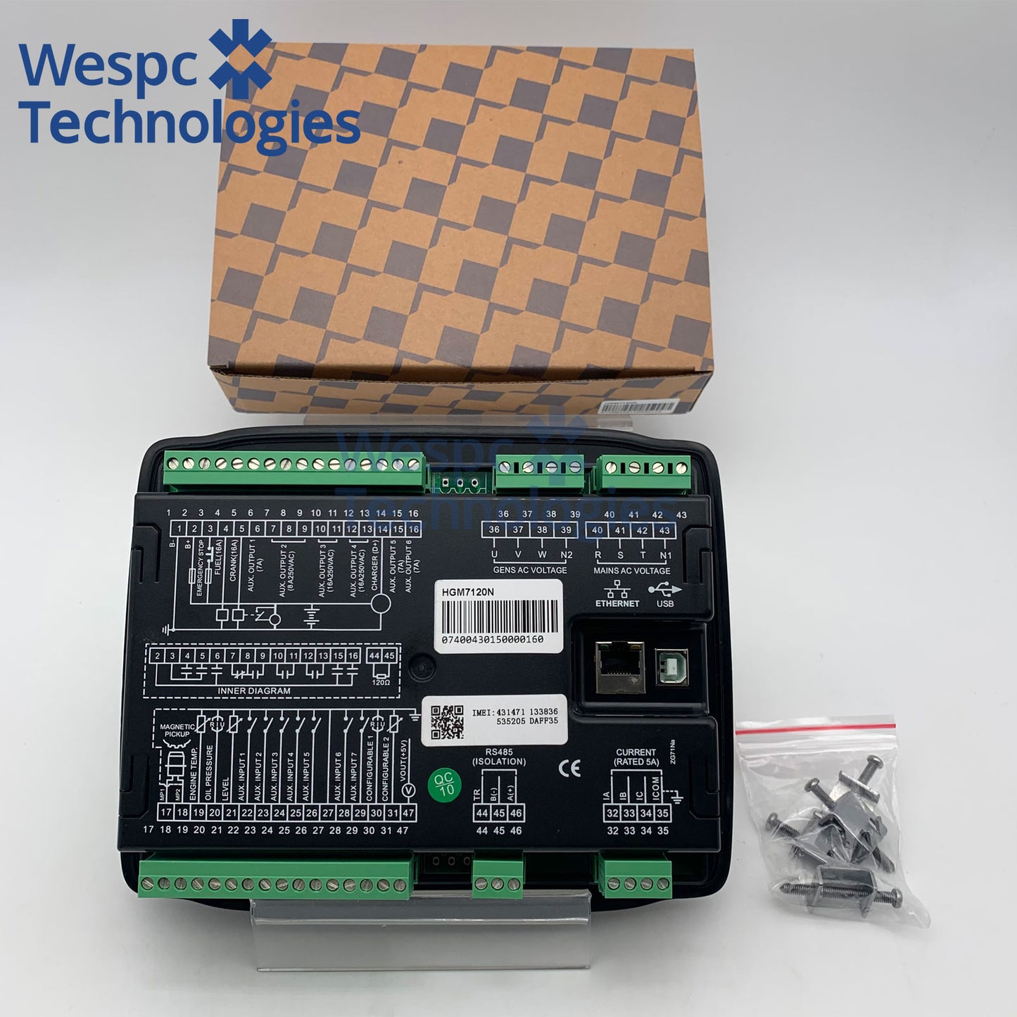 Original SmartGen HGM7120N Generator Controller Original Auto Mains Failure Genset Controller