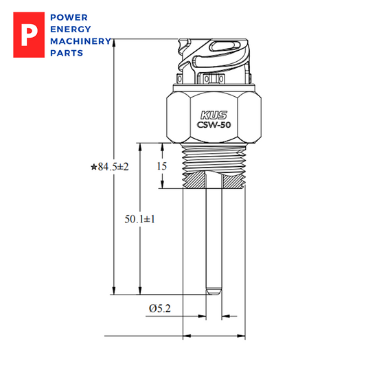 Original KUS JKE00840 Low Alarm Water Level Switch CSW-50 Sensor M14x1.5