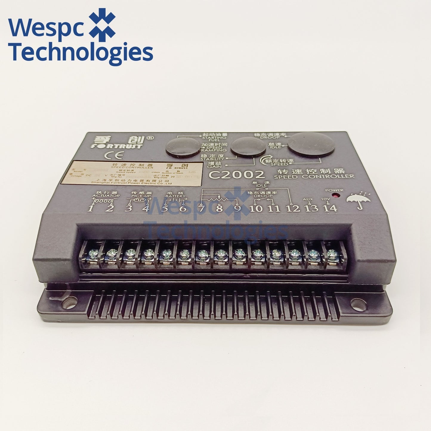 C2002 Diesel Speed Governor DC12V DC24V PID Closed Loop Speed Controller