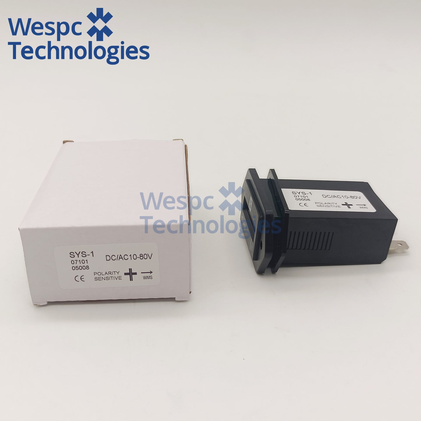SYS-1 DC10-80V Hour Meter Gauge Timer Boat Truck Tractor Hour Meter Rectangular