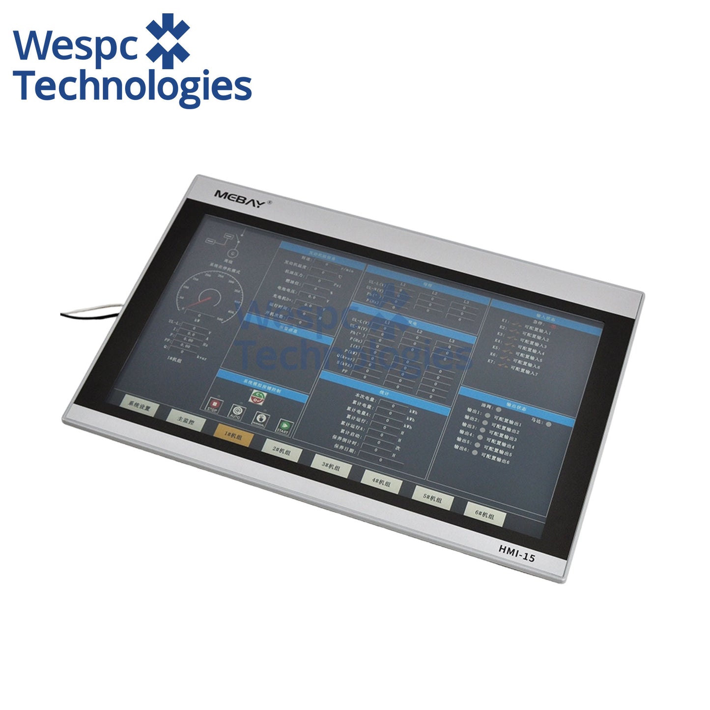 Original HMI-15 Mebay Remote Monitoring Full HD Touch Screen Generator Set Controller Spare Parts