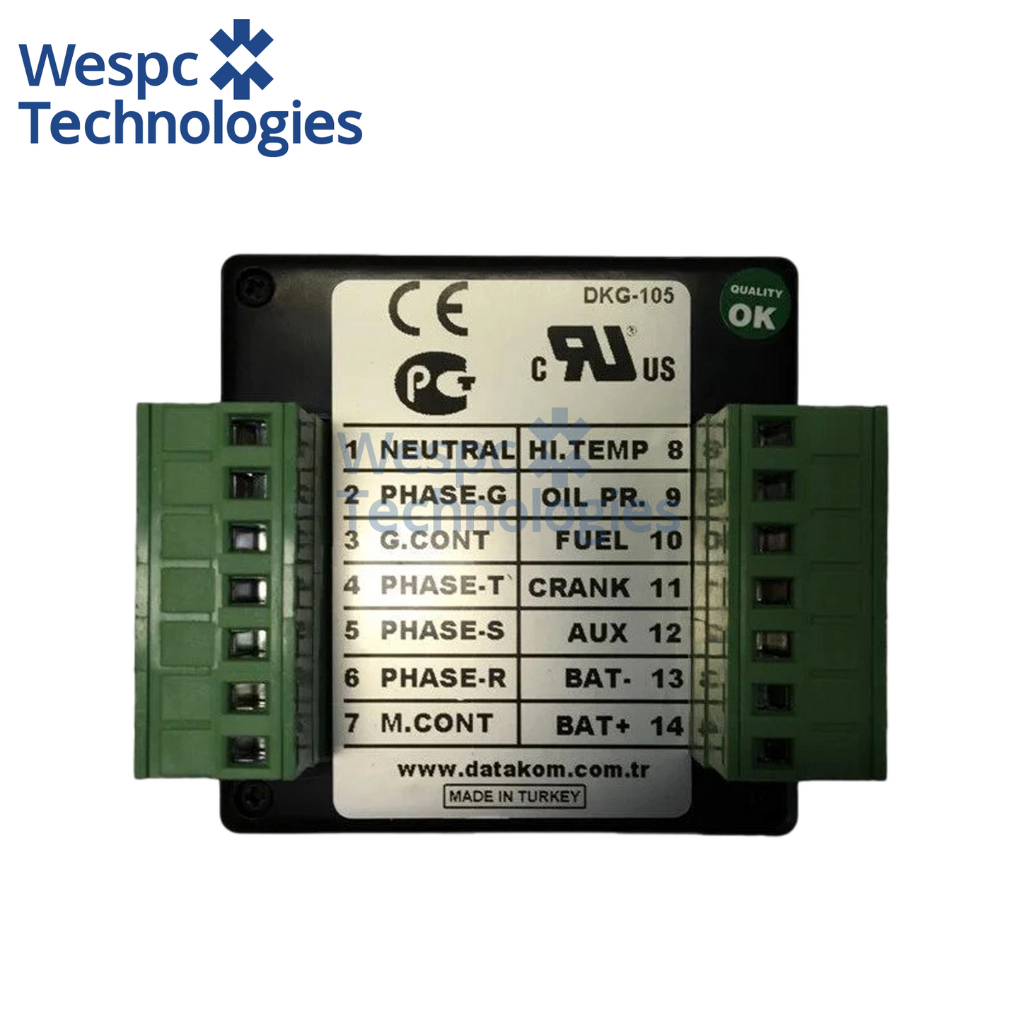Original DATAKOM DKG105 AMF Generator Controller Digital LED Display Mains Failure Auto Start Stop Multi-Protection Diesel Gas Genset Control Module