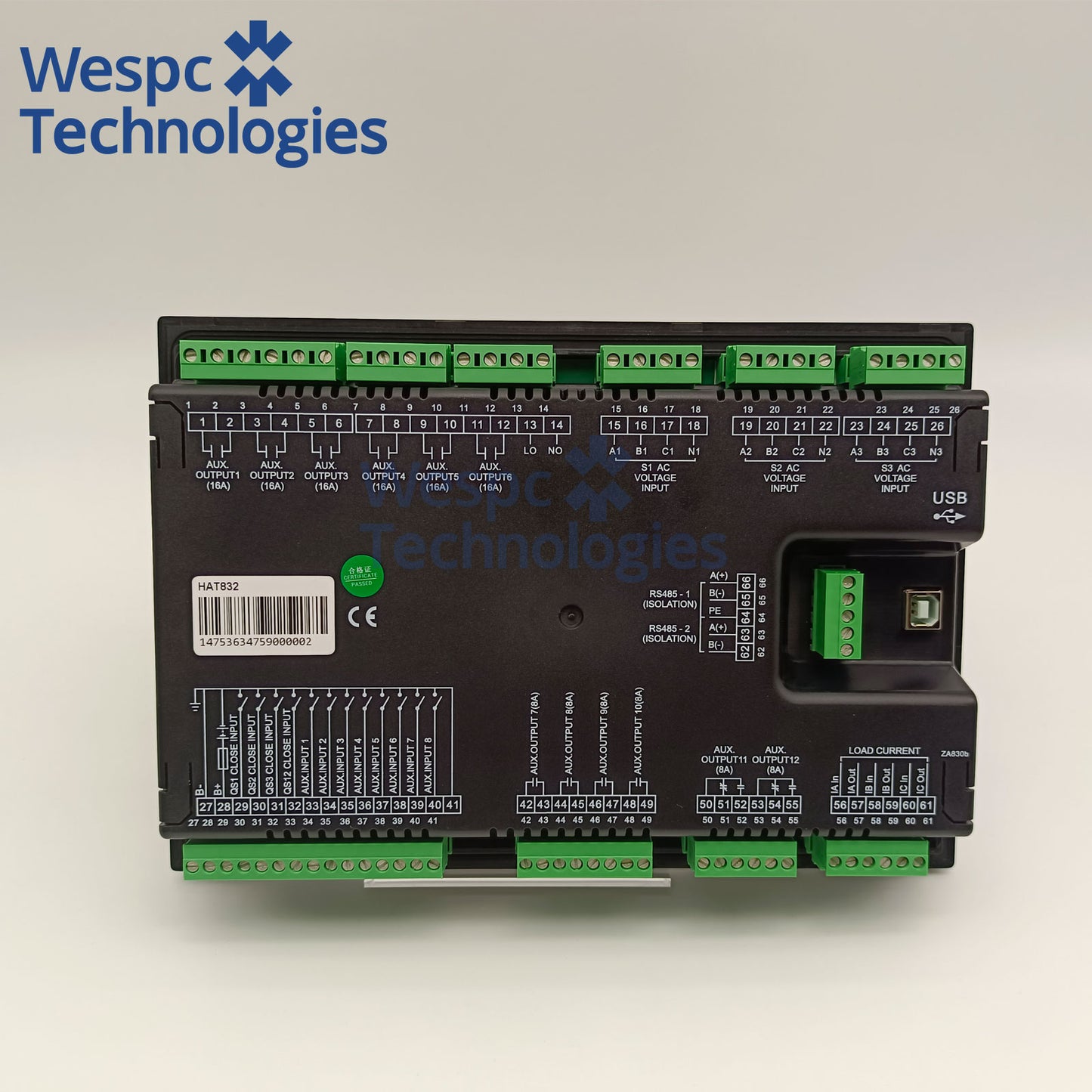 Original SmartGen HAT832 Three Power ATS controller Intelligent Tri-Supply Module Generator parts