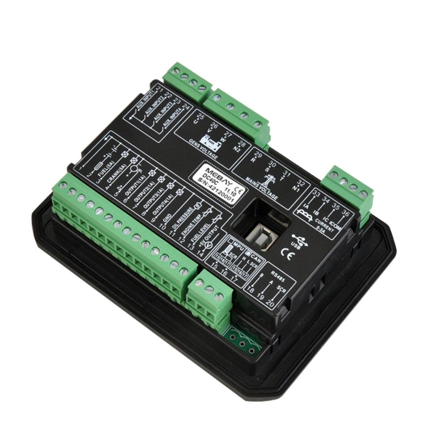 Original Mebay DC40C Engine Generator Controller Panel Generator Spare Parts