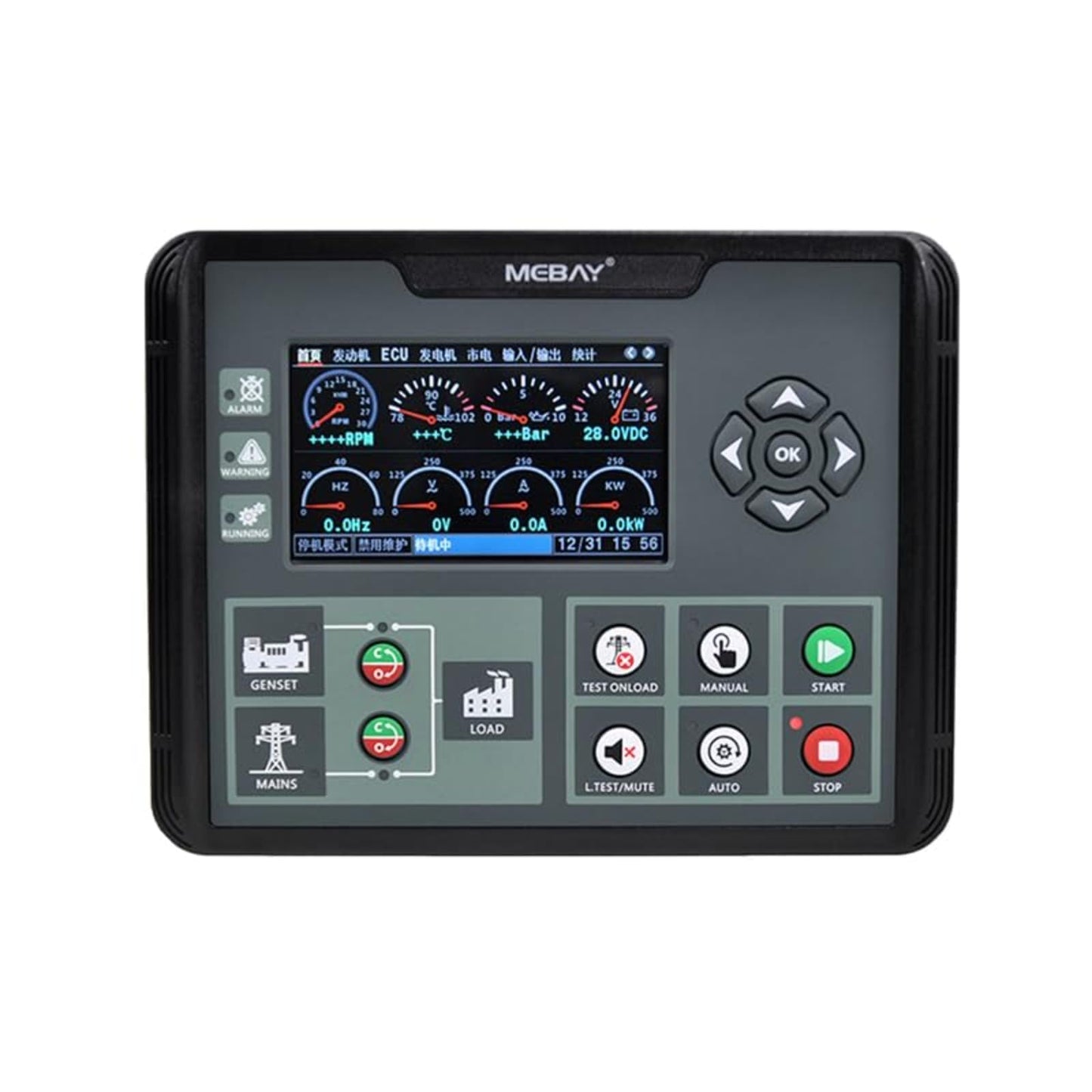 Original Mebay DC72DR MK2 Generator Controller LCD Display Self-Starting Control Board