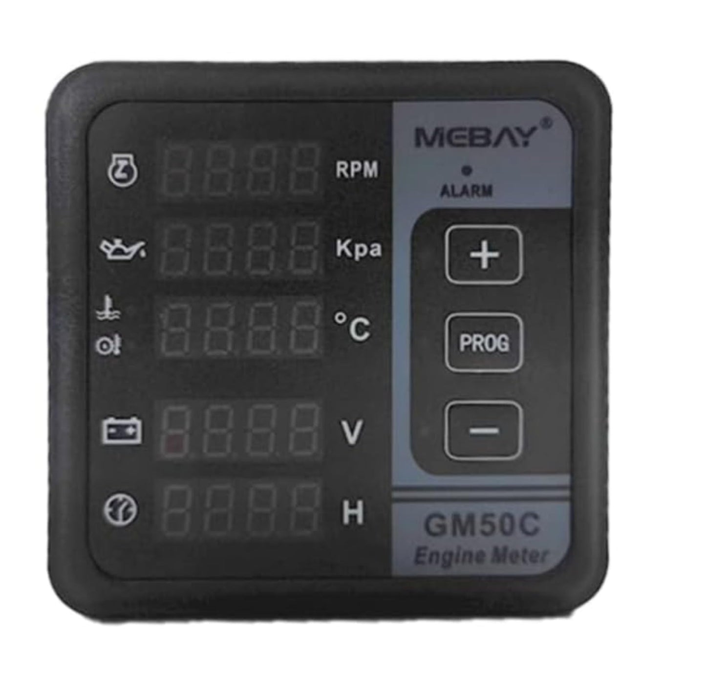 Genuine Mebay GM50CR Engine Digital  Multifunction Meter RPM Oil Pressure Meter