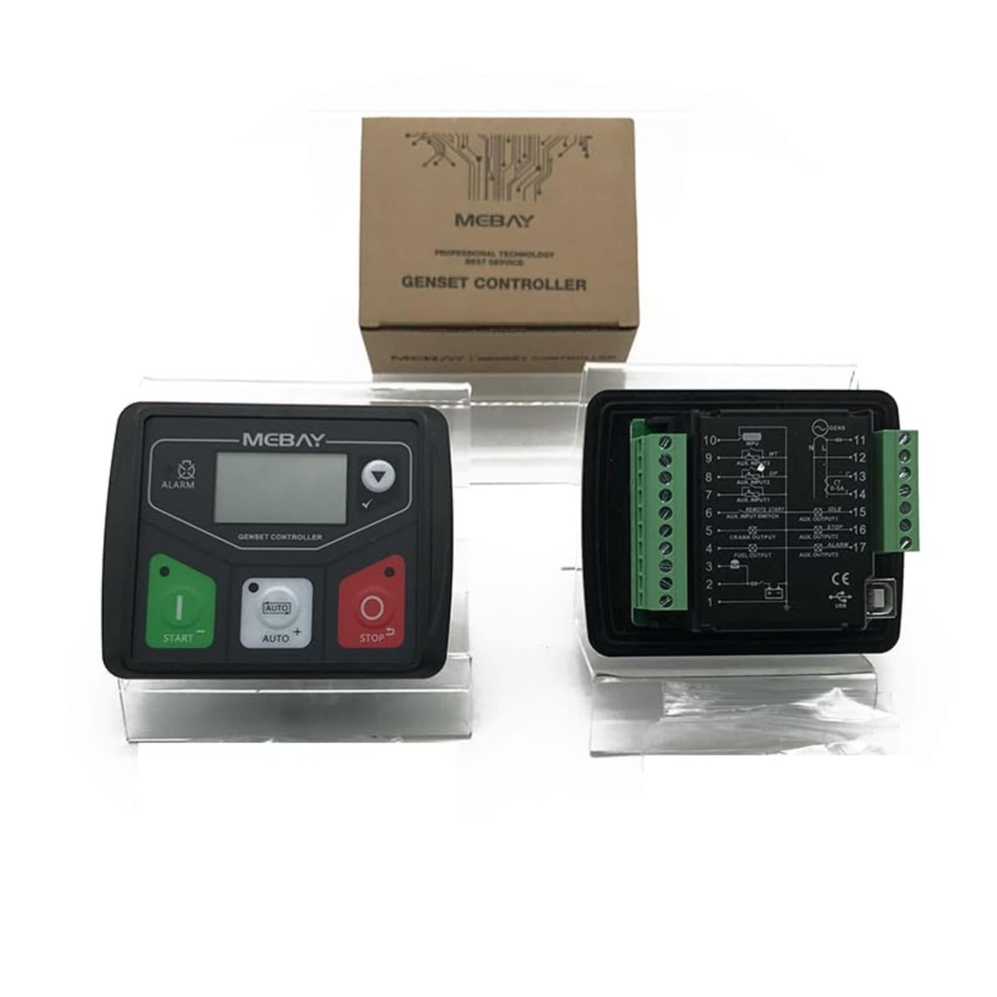 Genuine Mebay Generator Control Module - DC30D Automatic Genset Controller Panel, High-Resolution Intelligent Generator Set Controller for Power Management