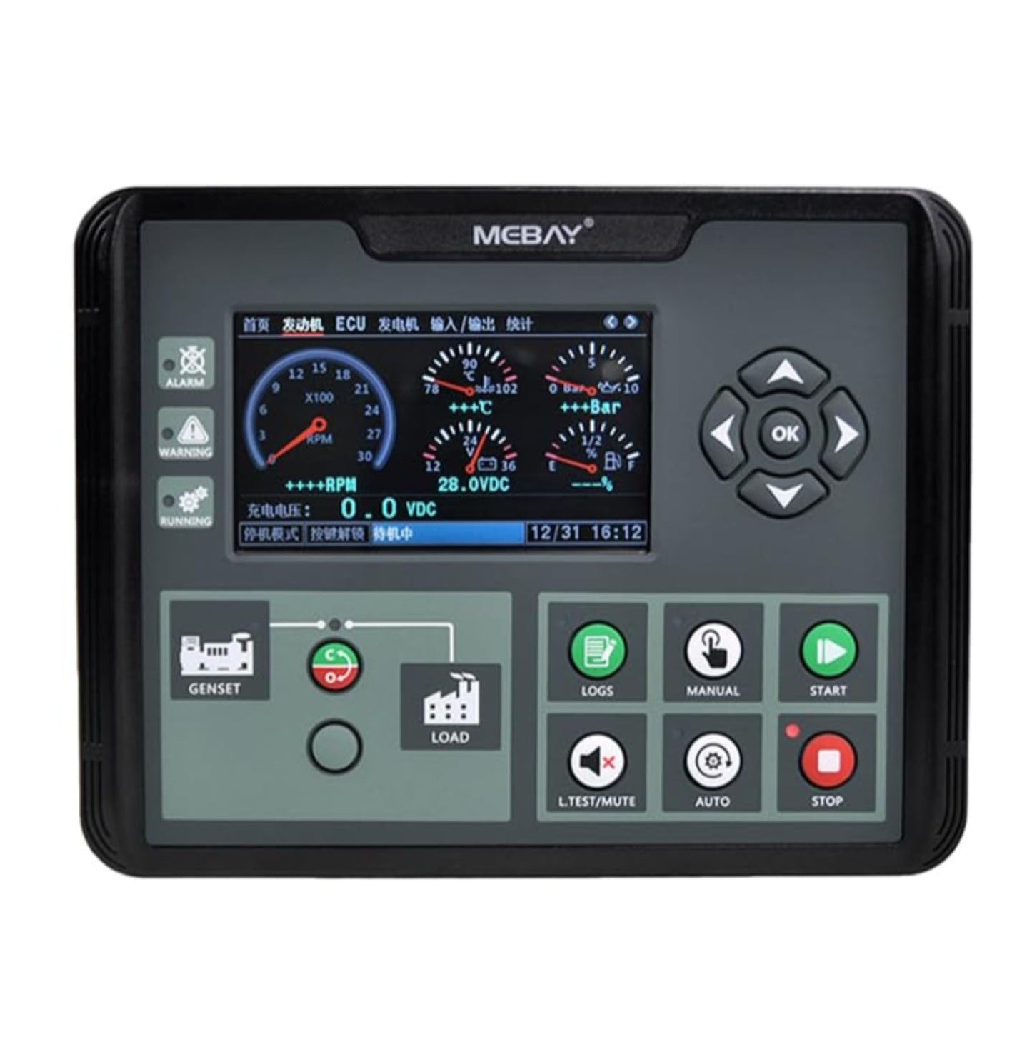 Original Mebay DC70DR MK2 Replaced by DC70DR MK3 Generator Controller Auto Start Genset Parameter Monitoring LCD Display Panel MK2