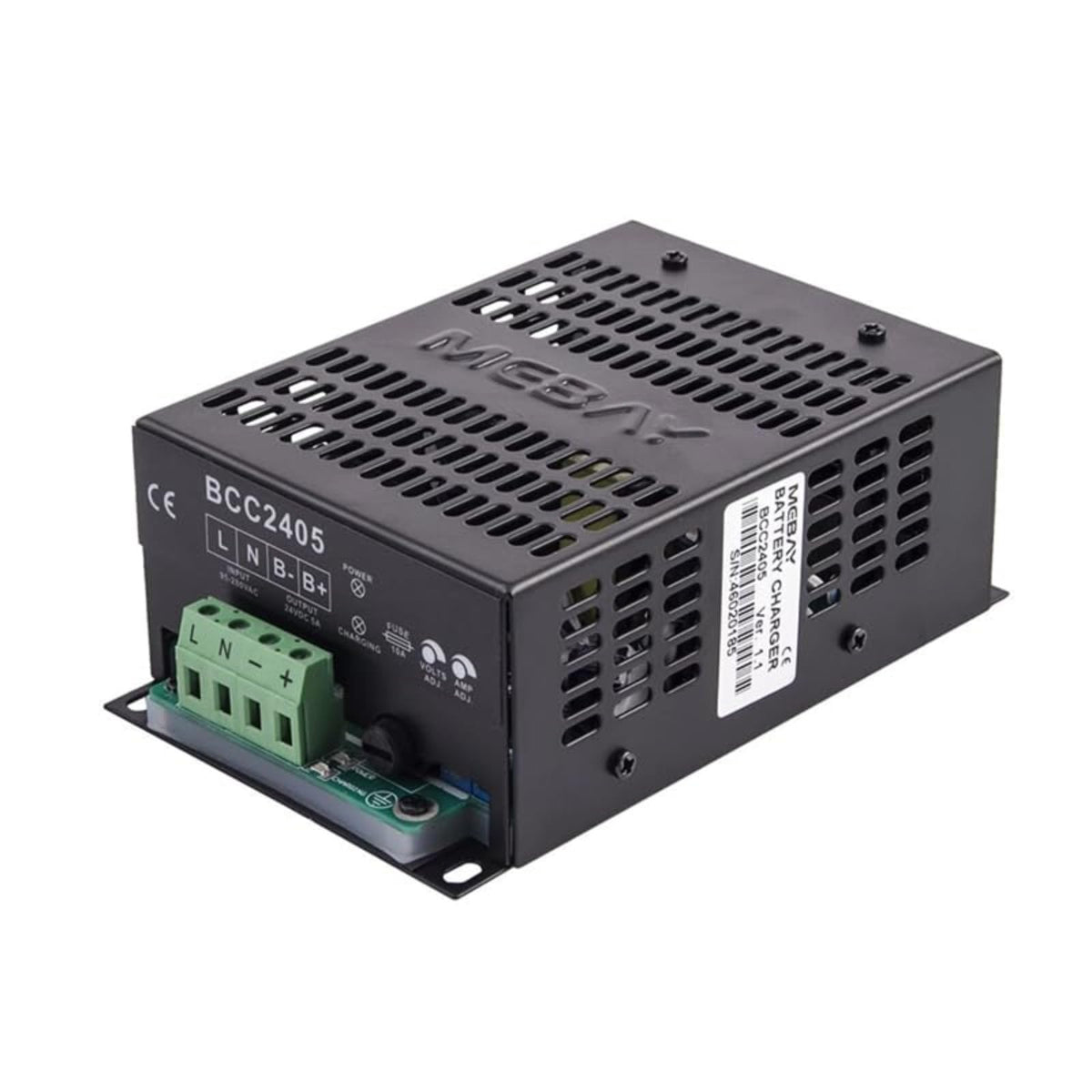Original Mebay BCC2405 Fixed 24V 5A Intelligent Float Battery Charger Adjustable Voltage