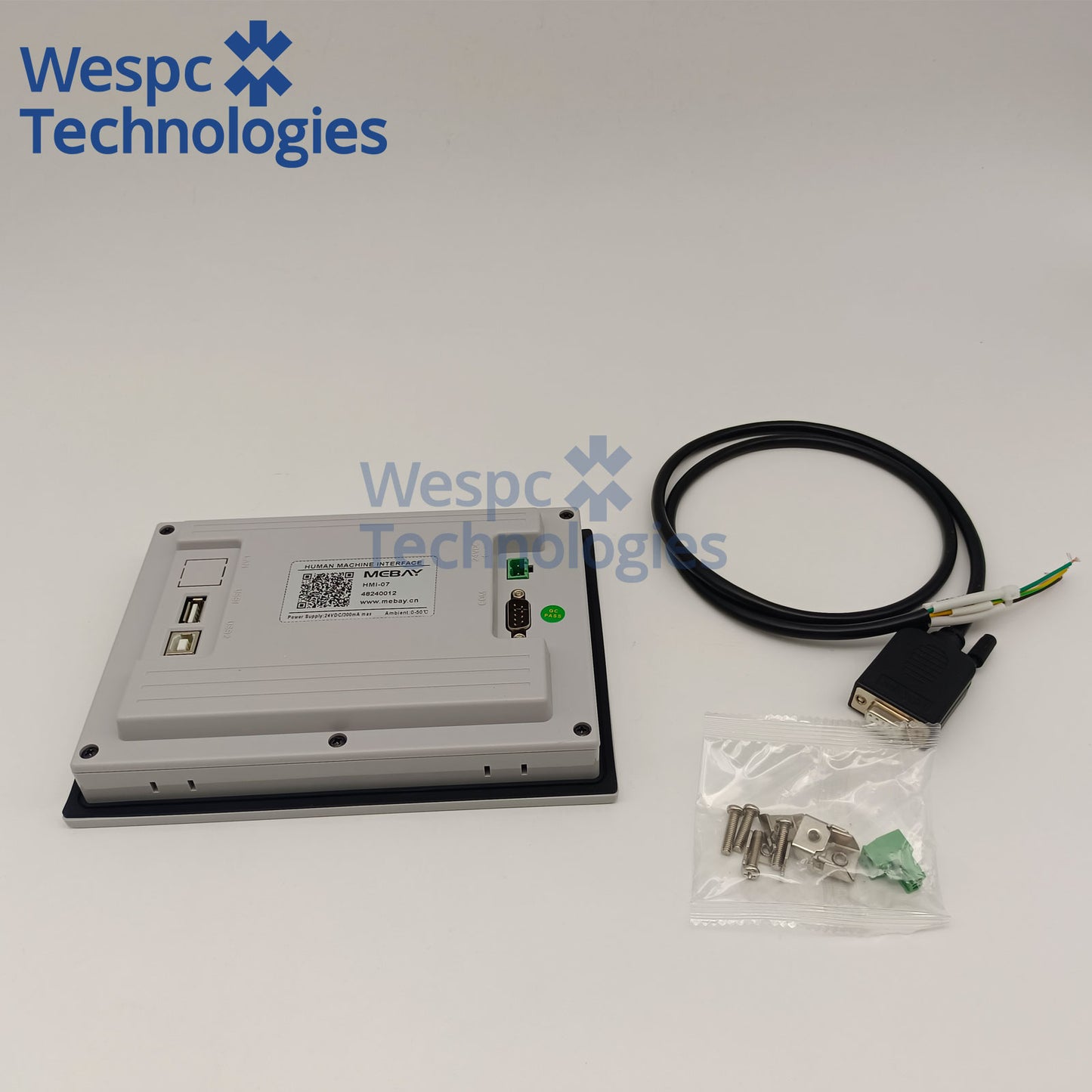 Original Mebay HMI-07 Remote Generator Set Controller TFT Touch Screen RS485 Modbus Monitoring Display Wespc
