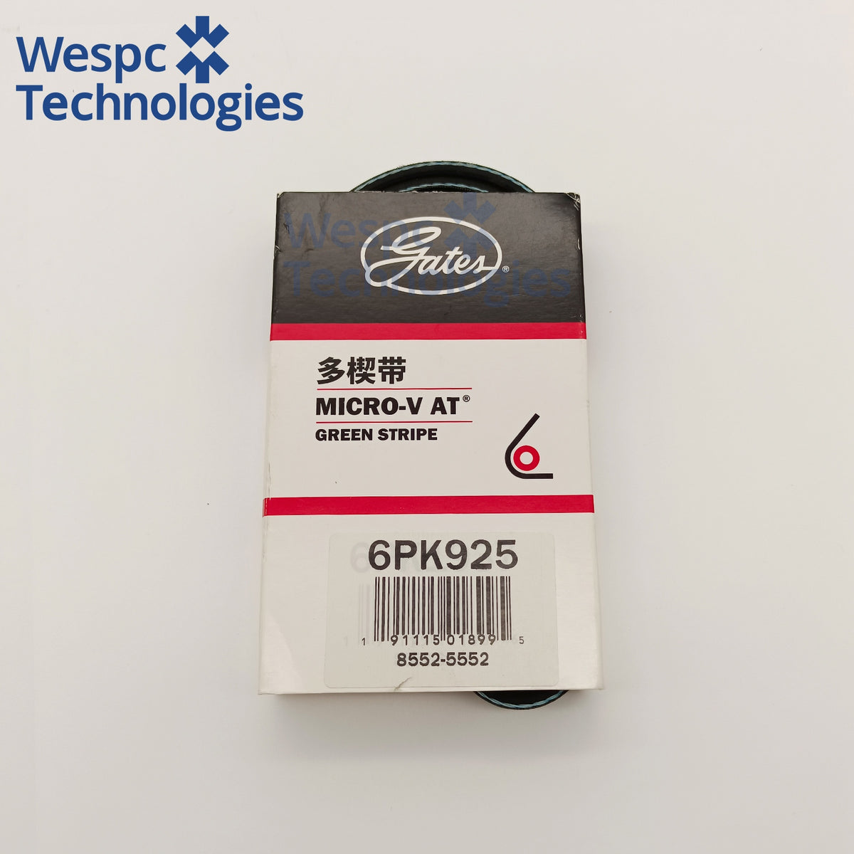 Original Gates 6PK925 Micro-V Serpentine Belt 6 Ribs Automotive Engine Accessory Drive Belt
