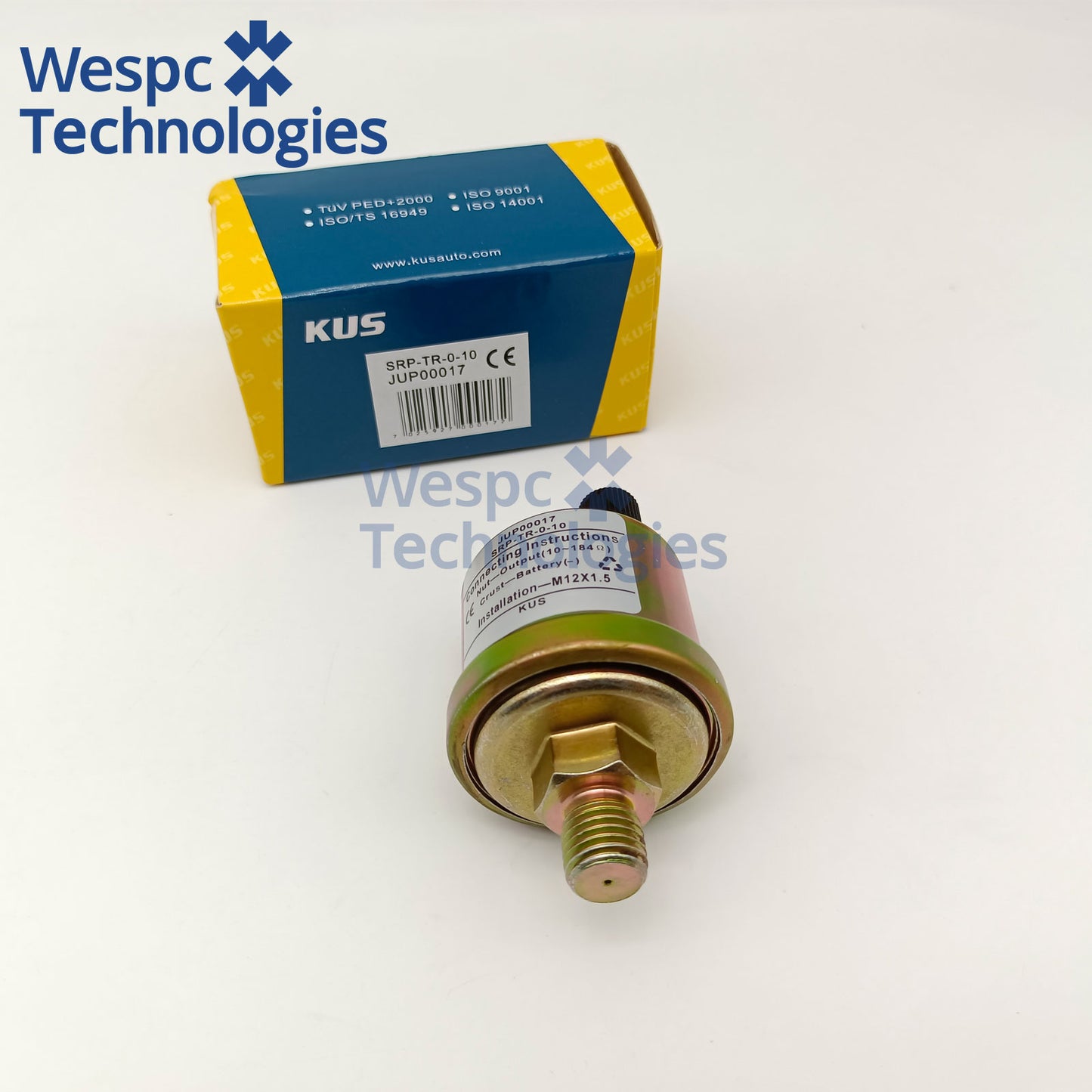 Original KUS Genuine JUP00017 Oil Pressure Sensor VDO 360-081-029-013C and 360-081-029-013K M12×1.5 Dual Thread