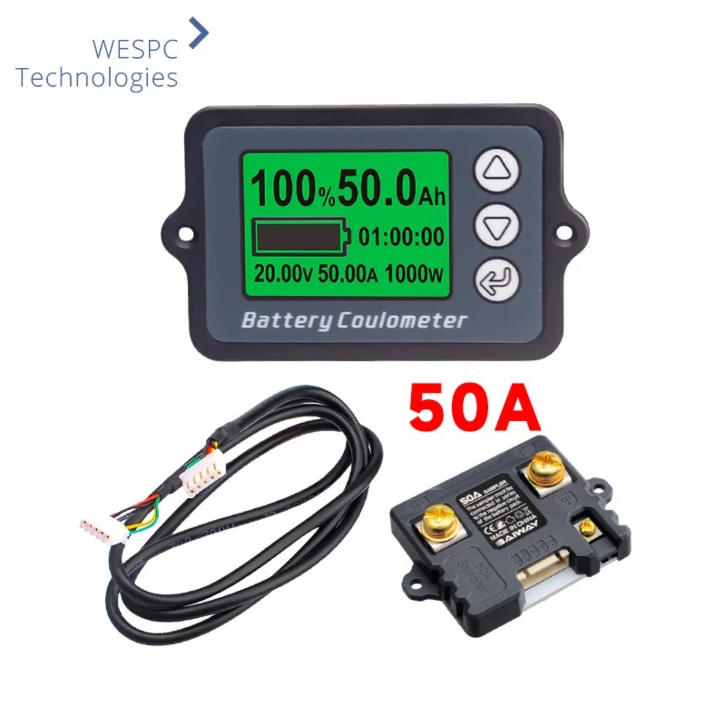 TK15H DC8-120V 50A Battery Coulometer Battery Tester Coulometer Voltmeter