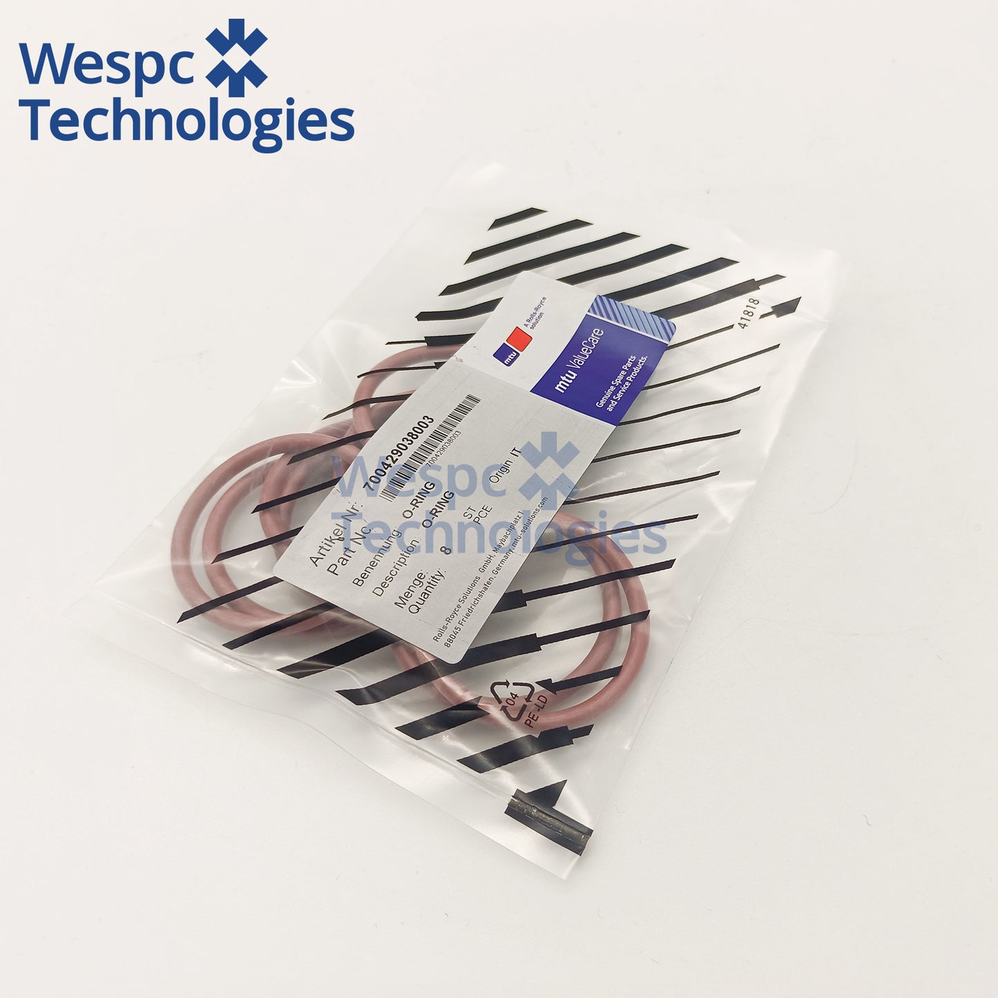 Original 700429038003 FKM O-Ring Seal For MTU 2000 4000 Series Diesel Engine Generator Marine Engine Spare Part