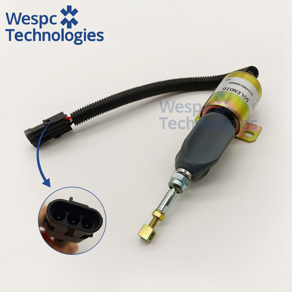612600180008 Fuel Stop Solenoid Valve 24V Fits Excavator Diesel Engine