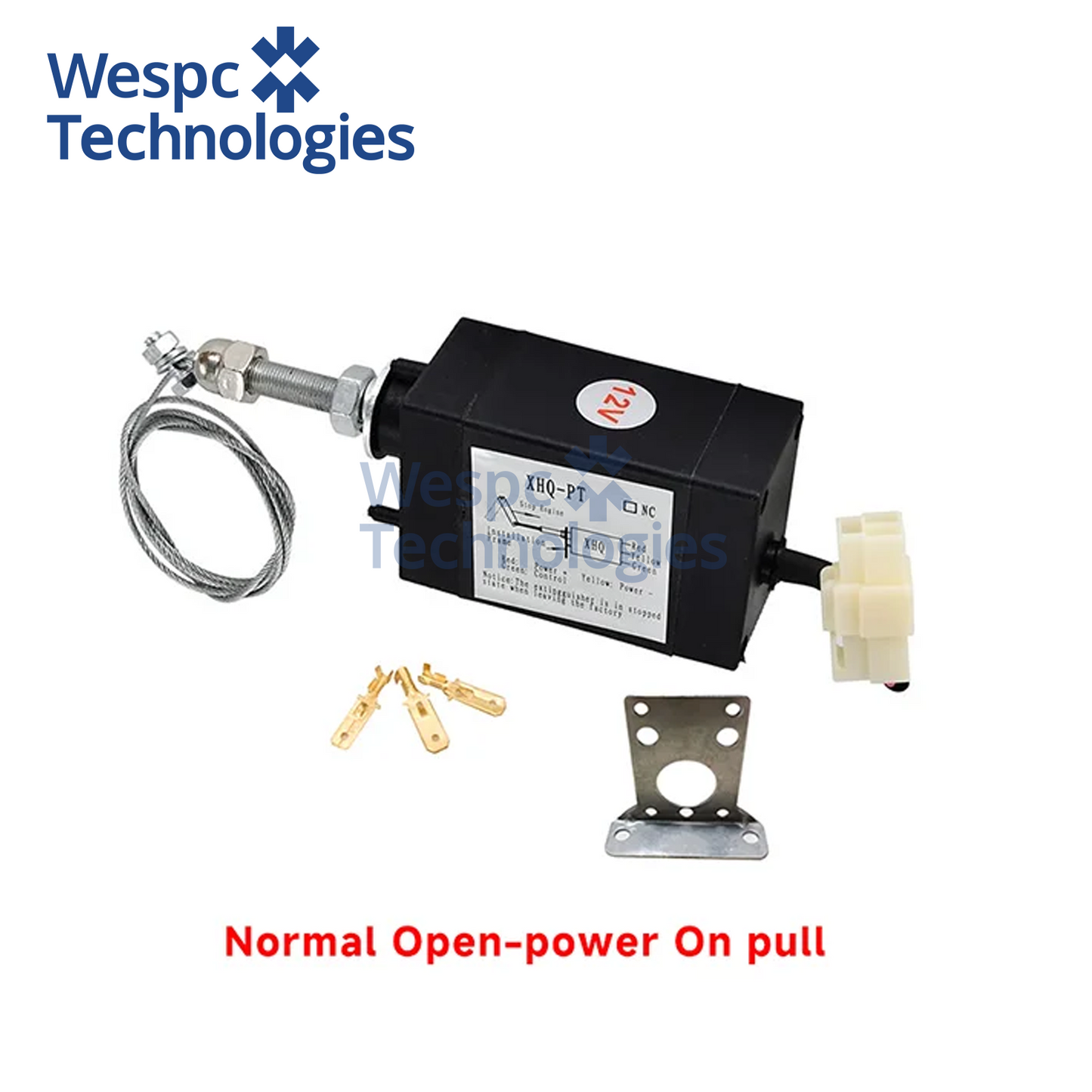 12V XHQ-PT Closed Fuel Cut Off Stop Solenoid Valve fits for Diesel Engine Flame Out Device