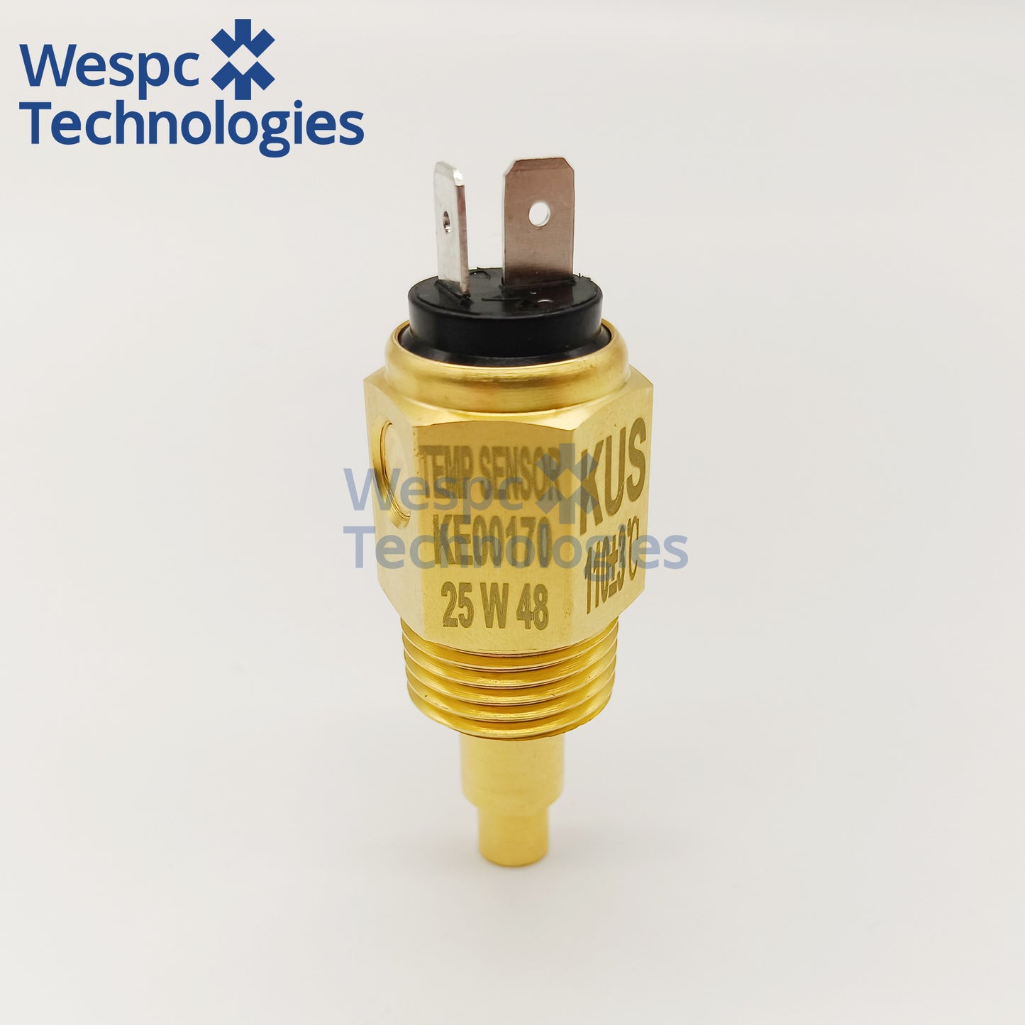 Original Kus KE00170 Water Temperature Sensor 1/2-14NPT with Alarm 110℃ Thick Thread Single 6.3mm Spade Terminal