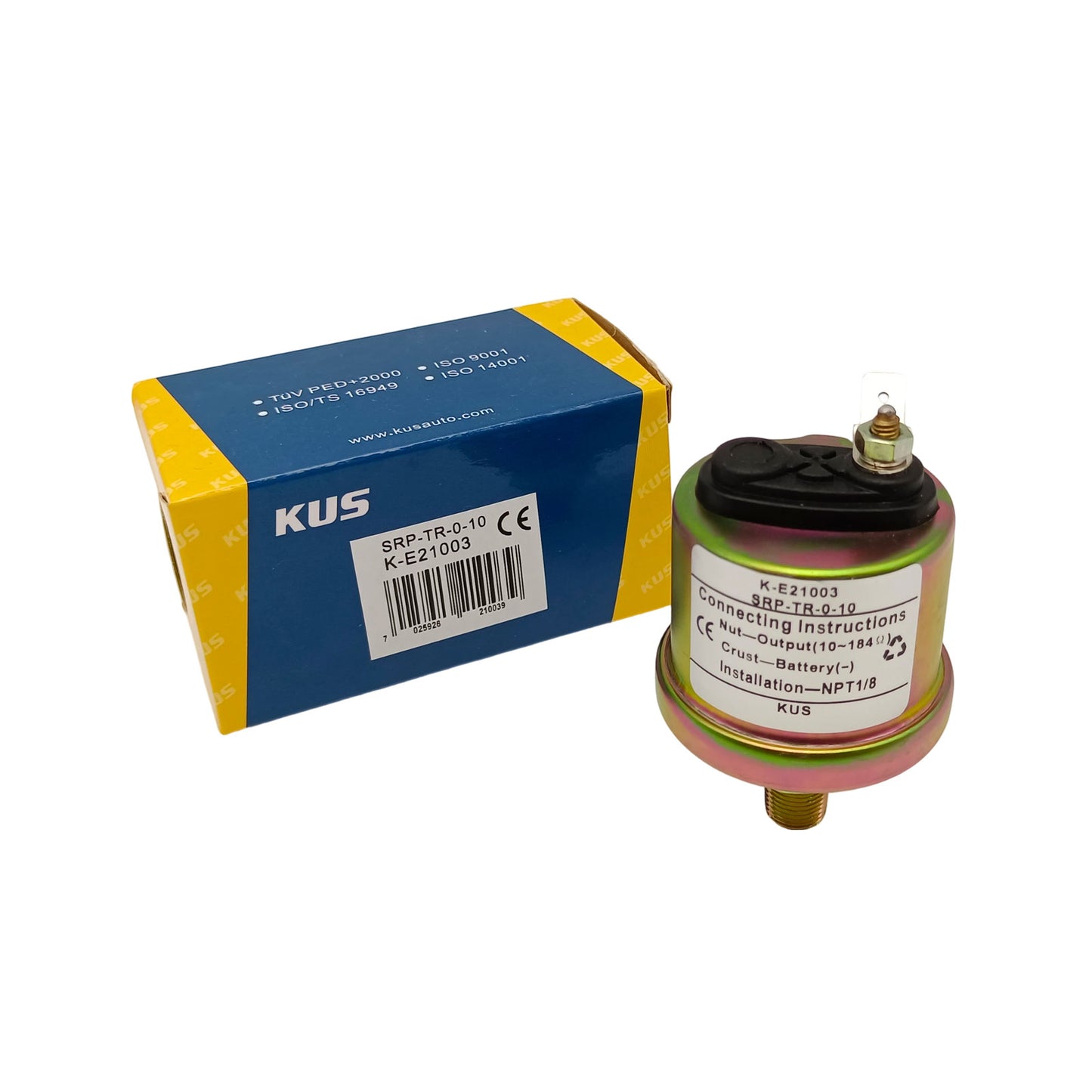 Original KUS K-E21003 Generator Mechanical Oil Pressure Sensor No Alarm Galvanized KE21003 VDO 360-081-029-042C