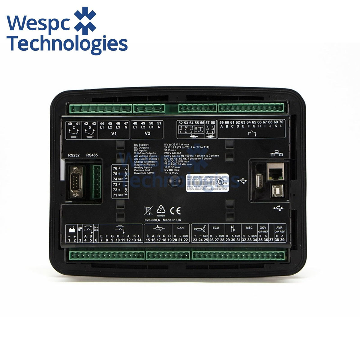 Original Deep Sea DSE8620 MKII AMF Synchronising Auto Mains Failure Load Share Control Module