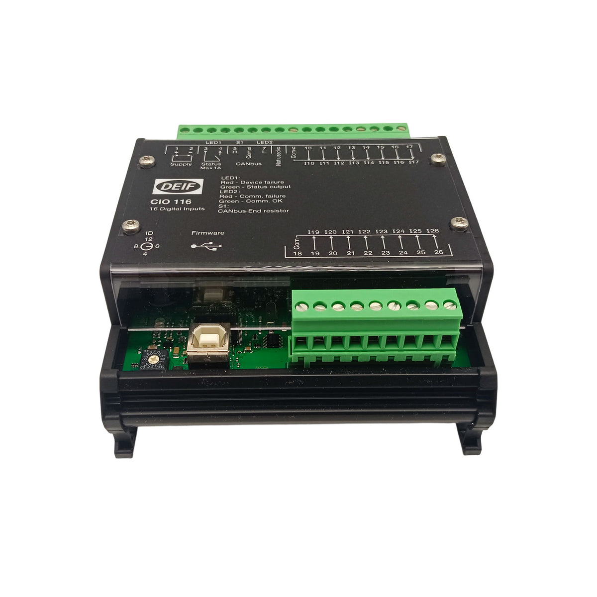 Original DEIF CIO116 CAN Bus Digital Input Expansion I/O Module for DEIF Genset Controllers