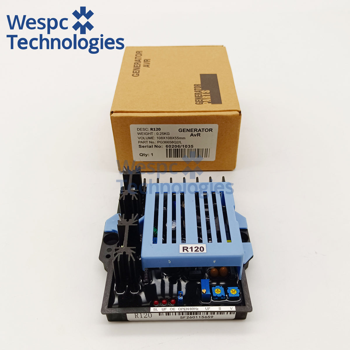R120 AVR Diesel Generator Automatic Voltage Regulator Stabilizer