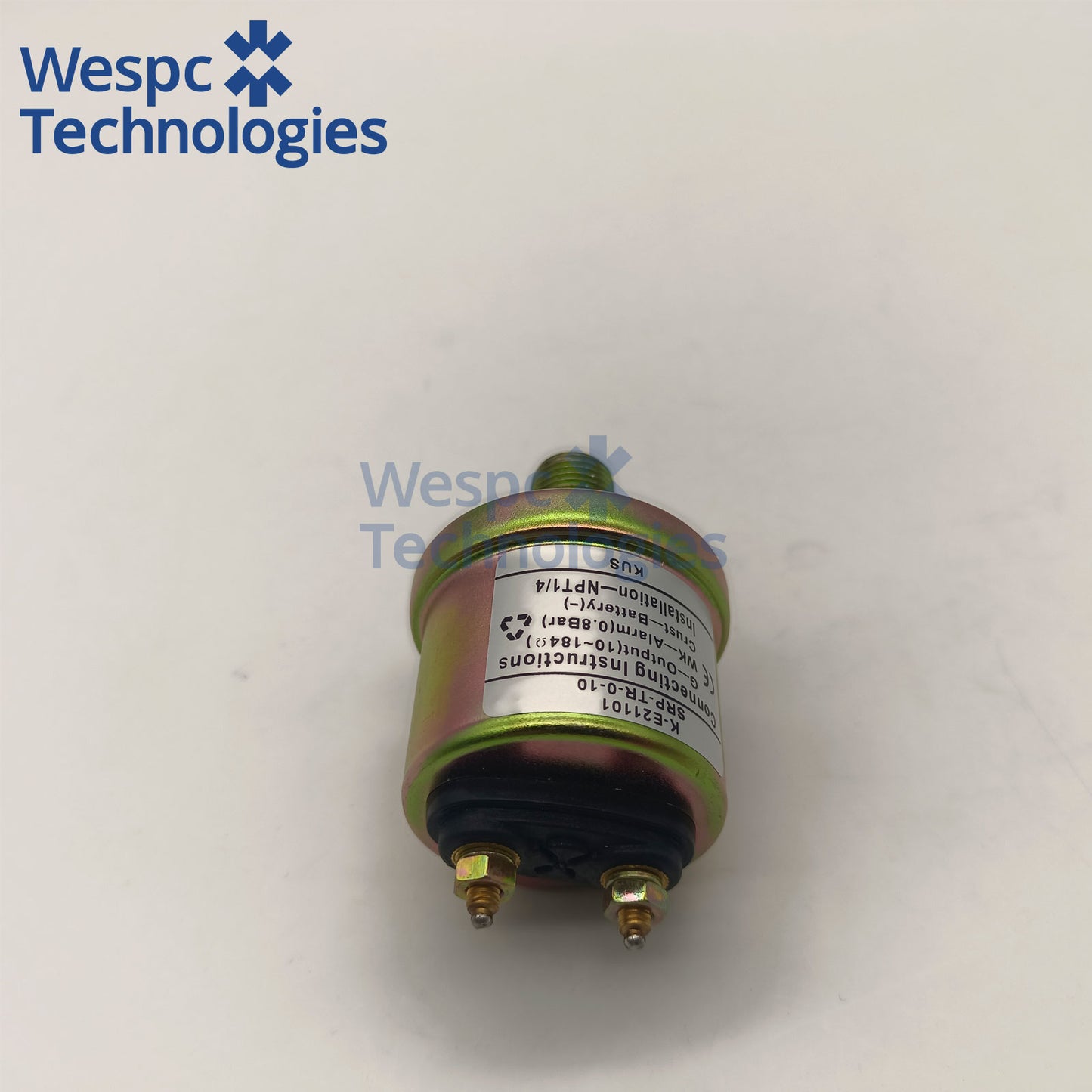 Original KUS KE21101 Mechanical Oil Pressure Sensor 0-10Bar NPT1/4 Thread Dual M4 Screw Terminal with Alarm