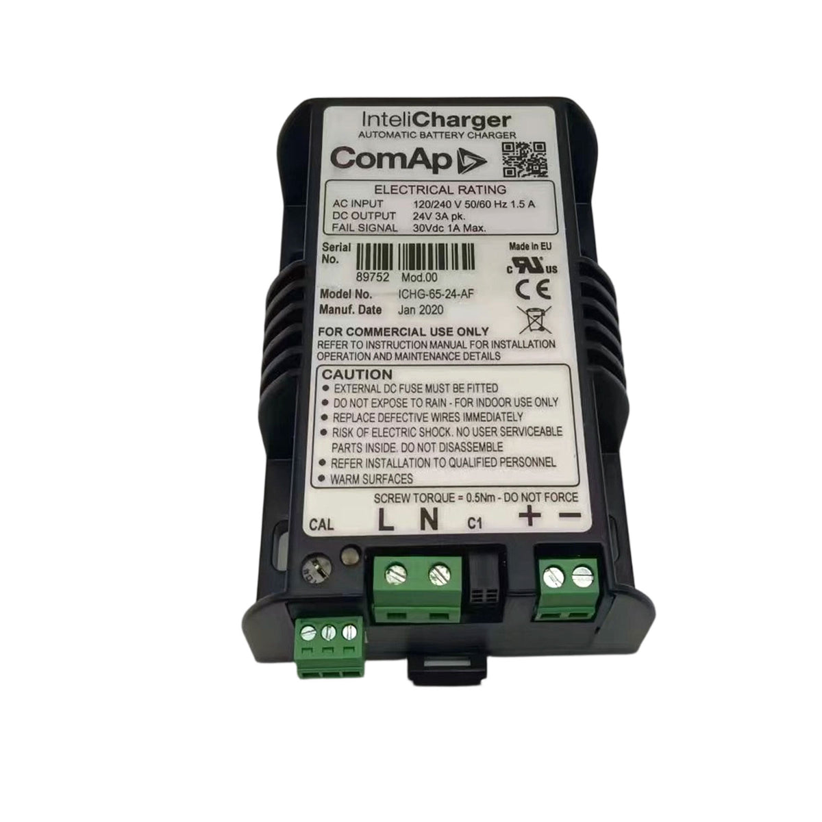 Original ComAp InteliCharger 65 24-AF 24V / 3A  Three Stage Automatic Battery Charger