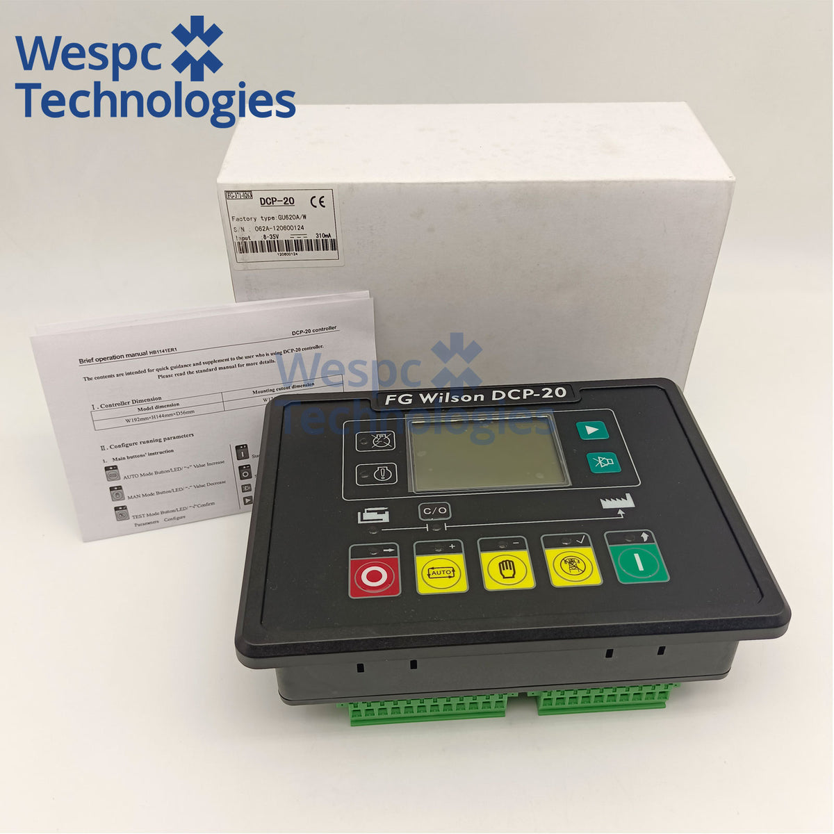 Original FG Wilson DCP-20 Digital Controller Genset LCD Control Panel Module