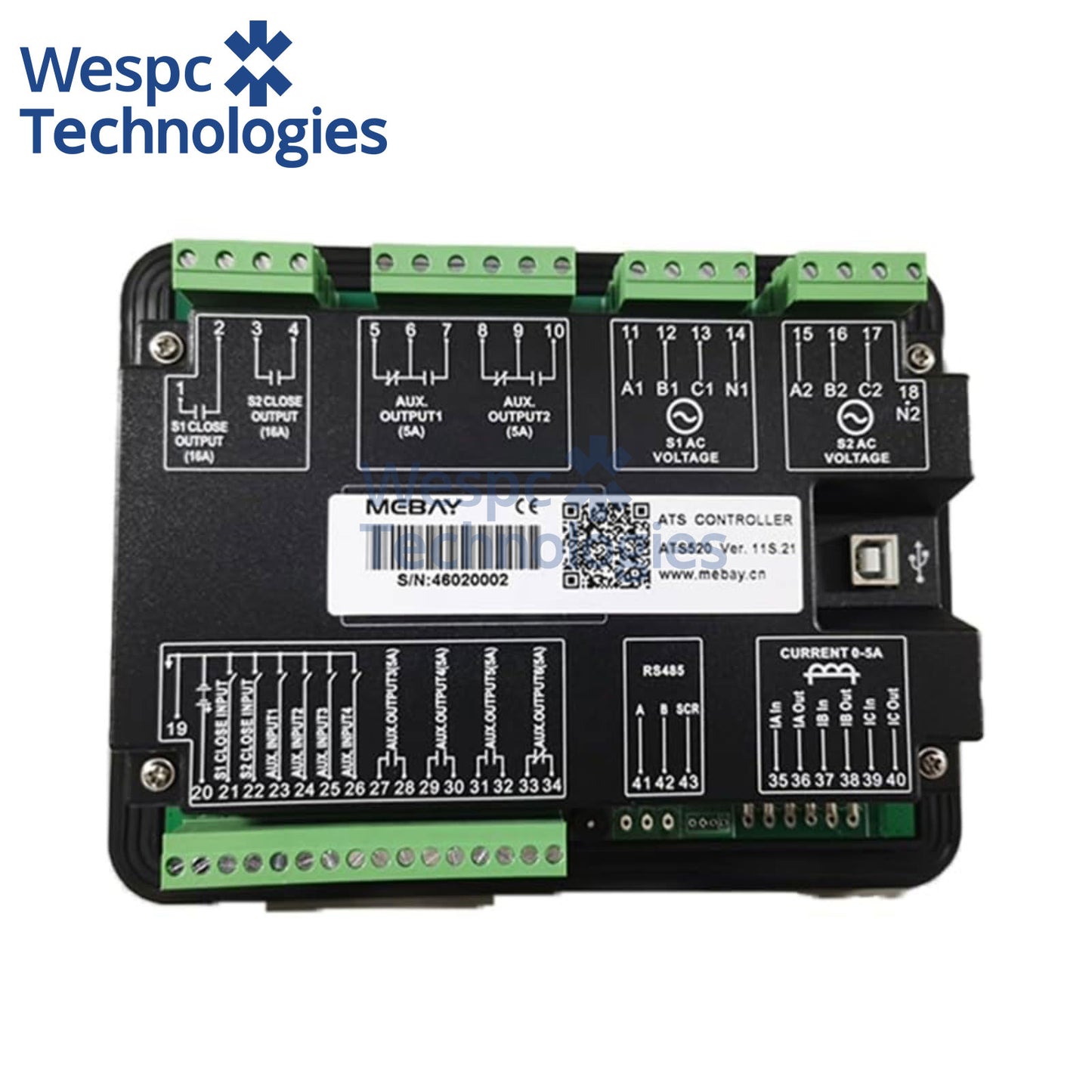 Original MEBAY ATS520R ATS520I Replaced By ATS520IR Diesel Generator Controller Dual Power Switch ATS Control Module