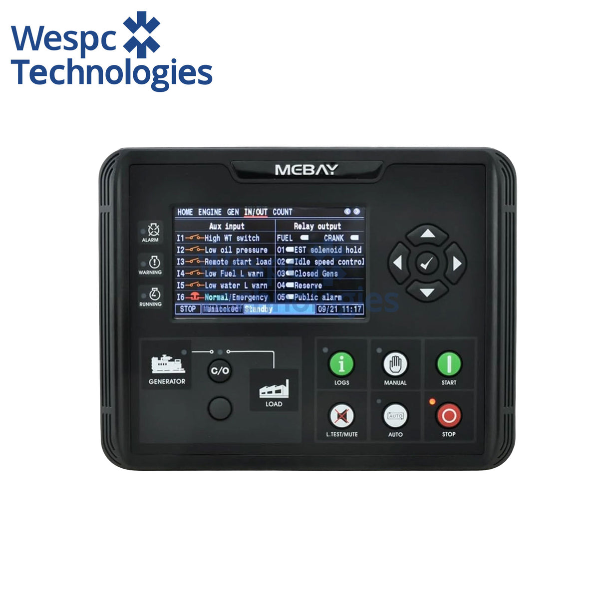 Original Genuine Mebay DC60D Generator Controller Panel LCD Display Engine Control Module