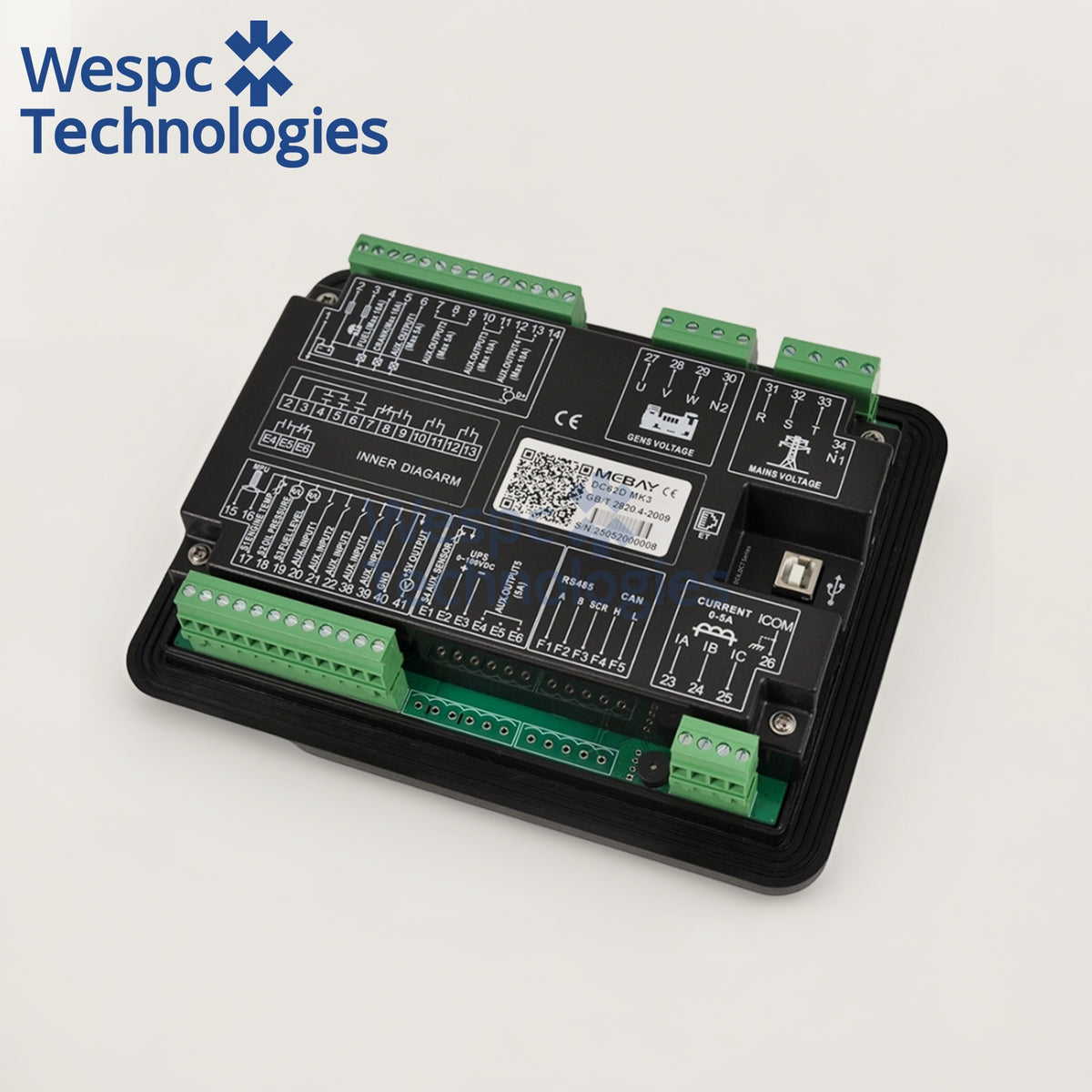 Original Genuine Mebay DC62D Generator Set Controller for Diesel/Gas Genset Parameters