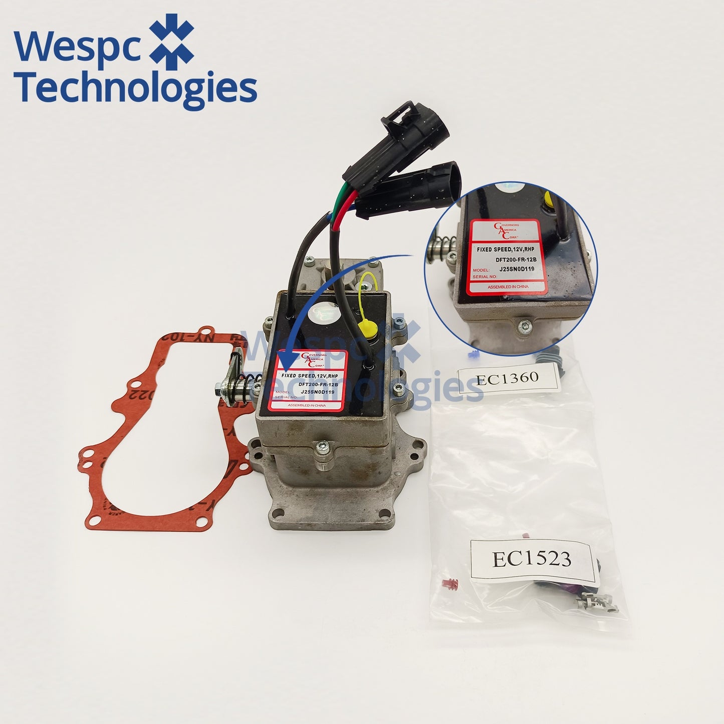 Genuine GAC DFT200-FR-12B Integrated Digital Fuel Control Actuator 12V DPG101-FR-12B Fits Isuzu 4JB1T Diesel Engine Diese