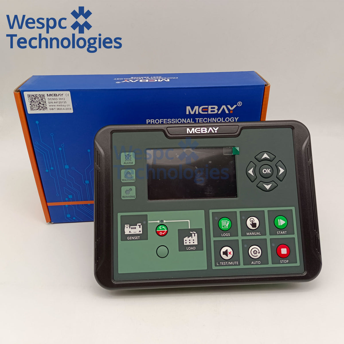 Original Mebay DC90D MK2 AMF Generator Controller 4.3" TFT LCD Auto Mains Failure Generator Control Panel